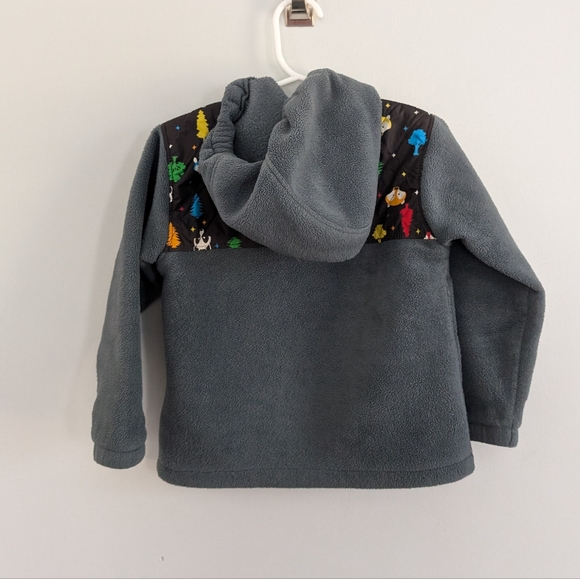 Boys Columbia 3T Gray Fleece Jacket With Forced Animals And Trees - Picture 2 of 5